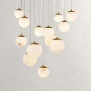 Andy Alabaster Square Chandelier