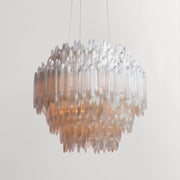 Crystalline Gypsum Layer Round Chandelier