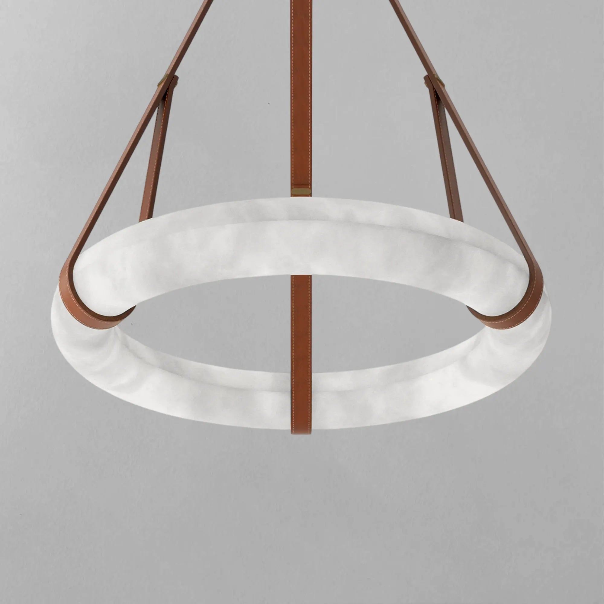Calviro Leather Round Chandelier