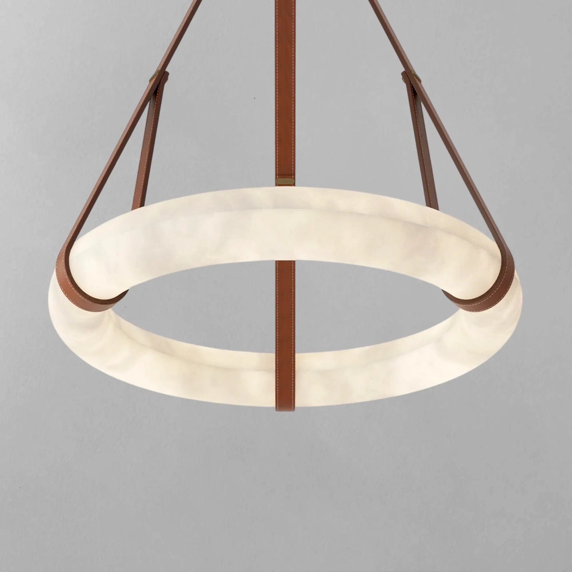 Calviro Leather Round Chandelier