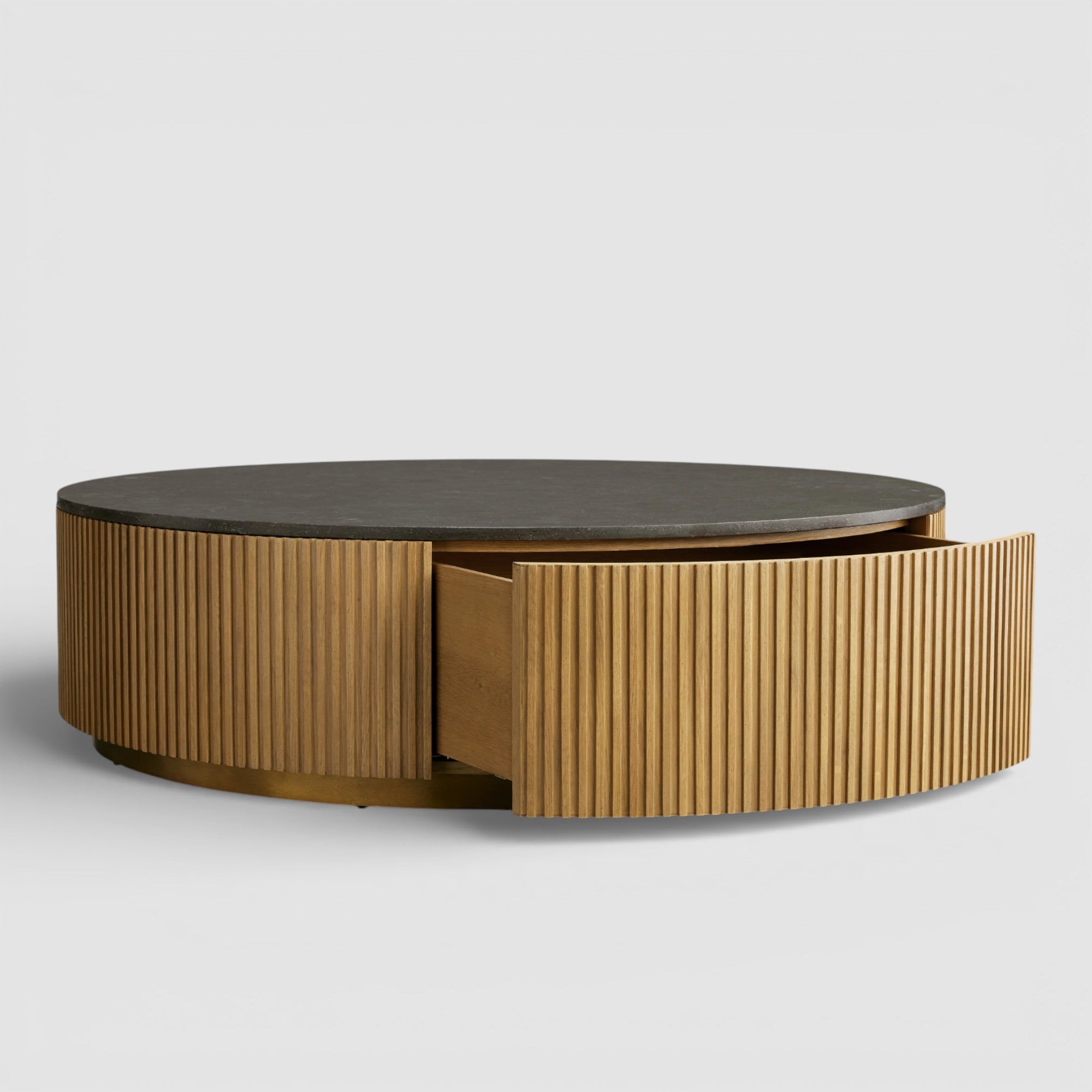 Finnie Round Storage Coffee Table