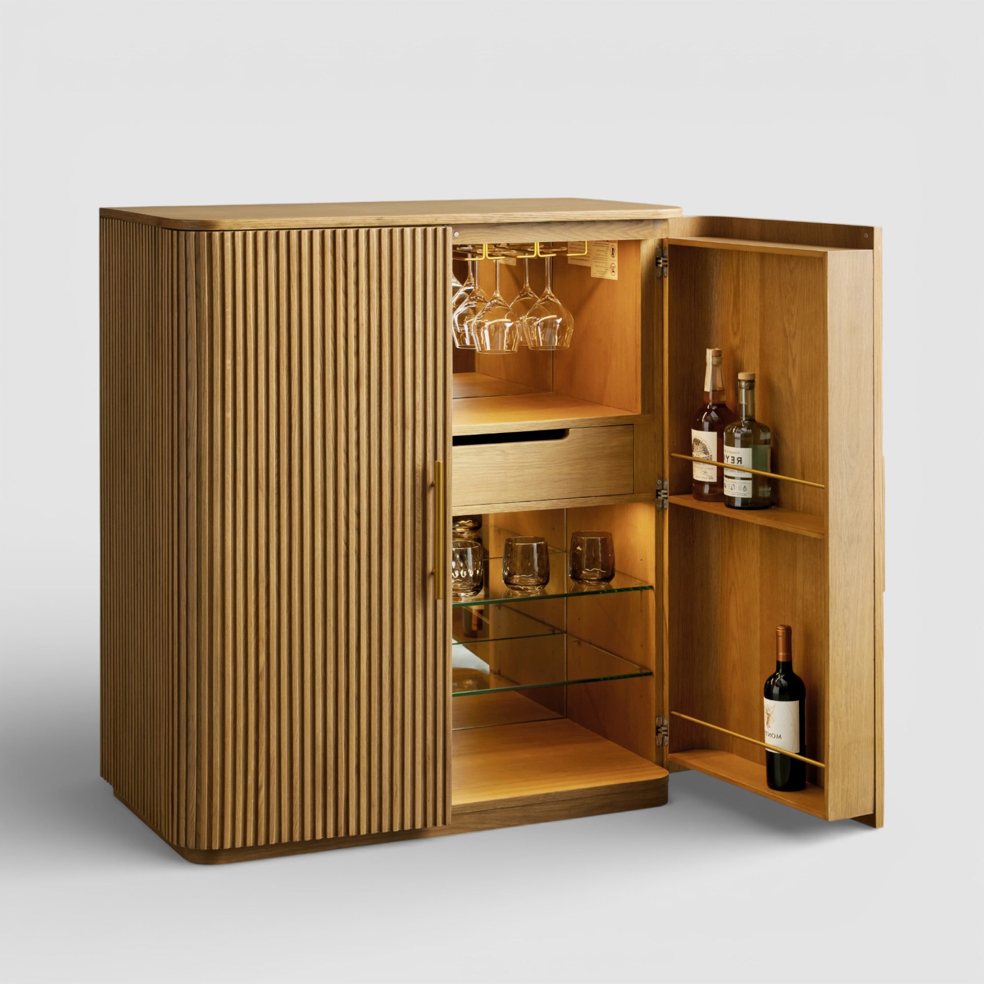 Finnie Wood Bar Cabinet