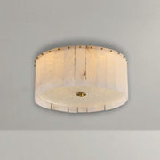 Panel Drum Alabaster Flush Mount