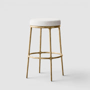 Thadius  Backless Fabric Swivel Bar & Counter Stool