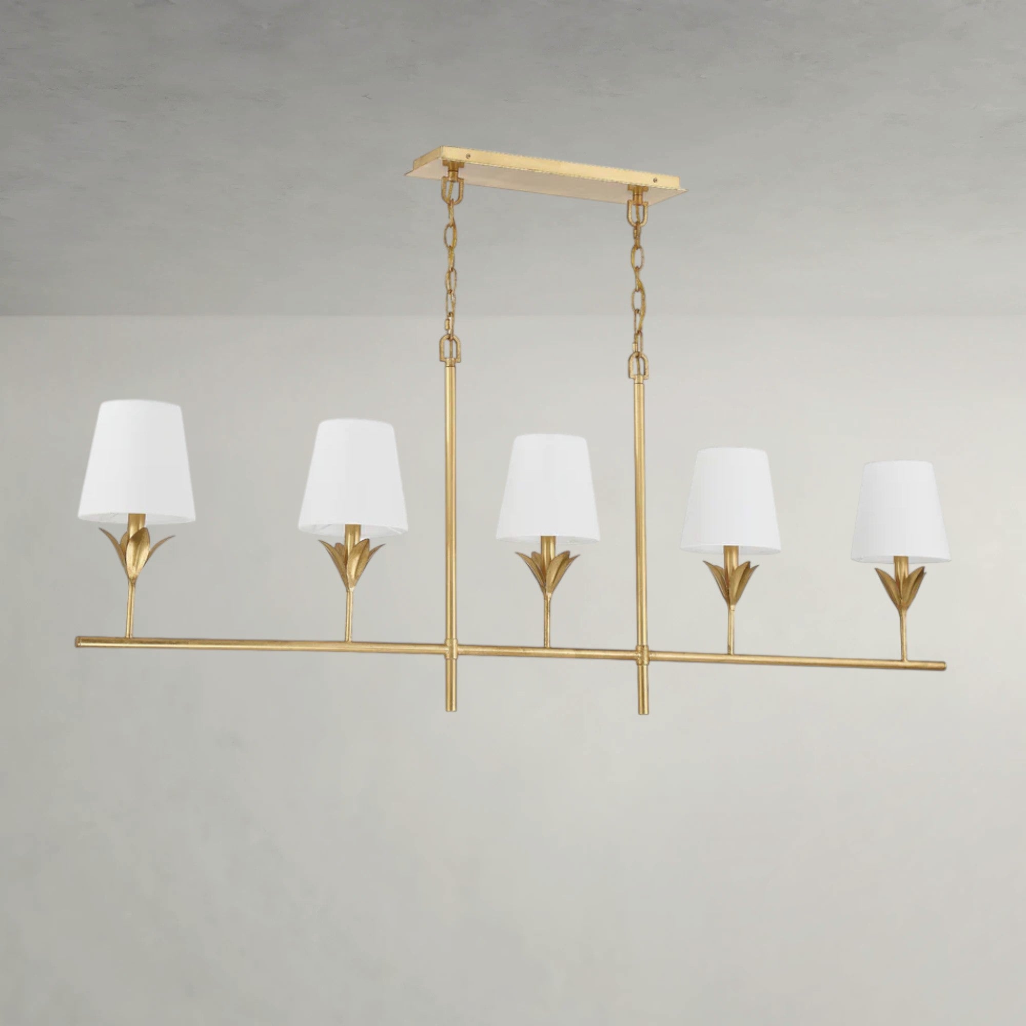 Aurelia Vine Fabric shade Linear Chandelier
