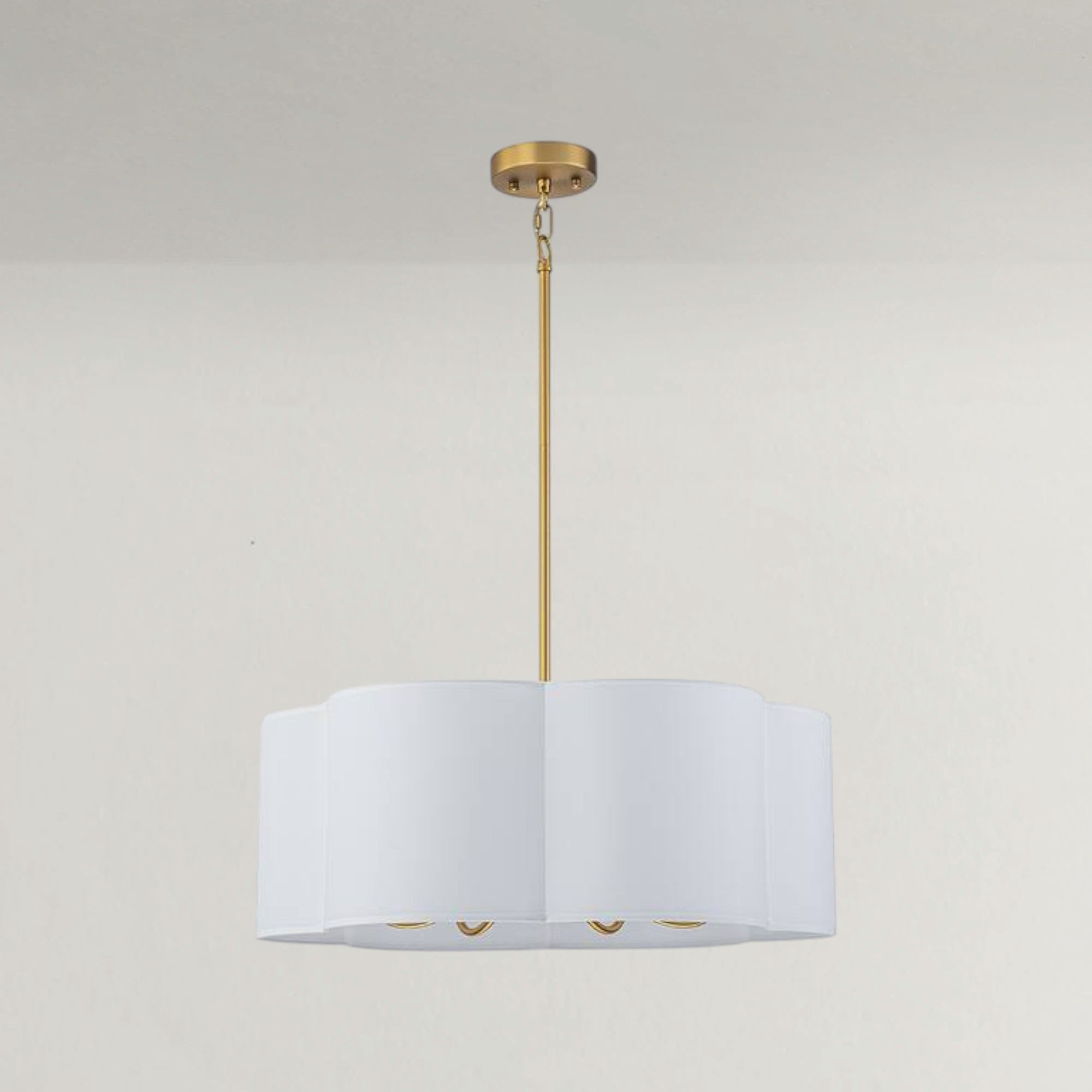 Drum Fabric Shade Chandelier