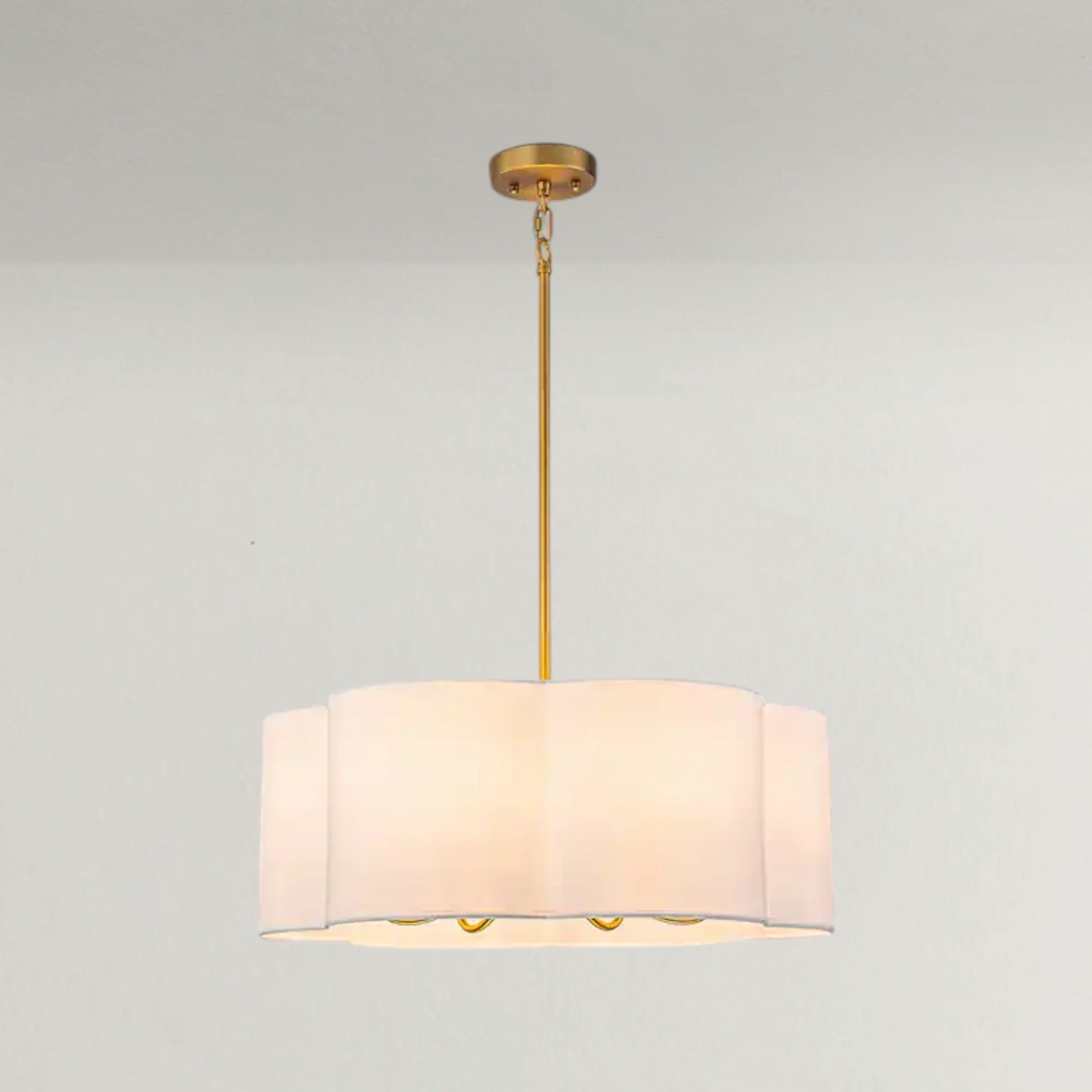 Drum Fabric Shade Chandelier
