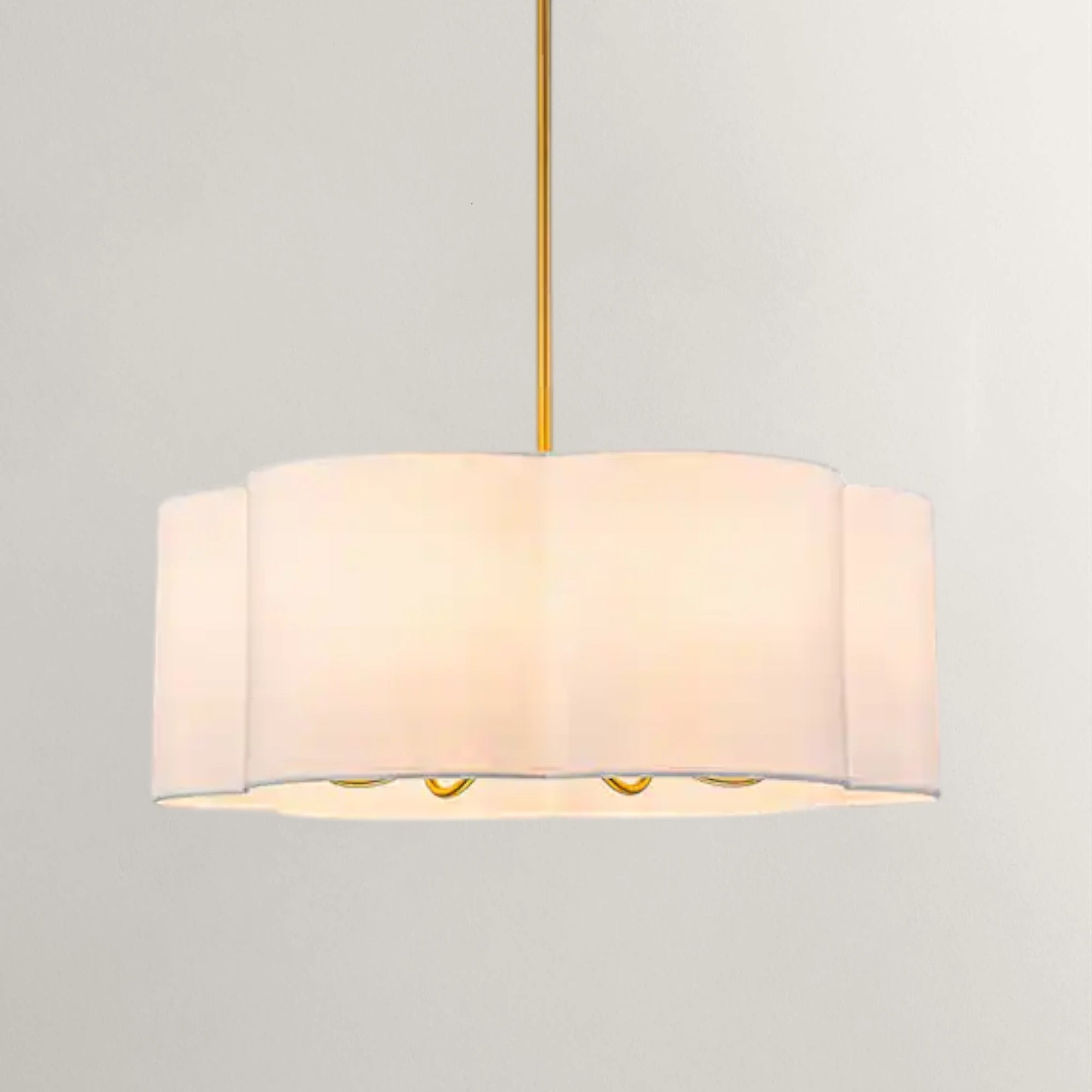 Drum Fabric Shade Chandelier