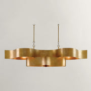 Metal Lotus Linear Chandelier