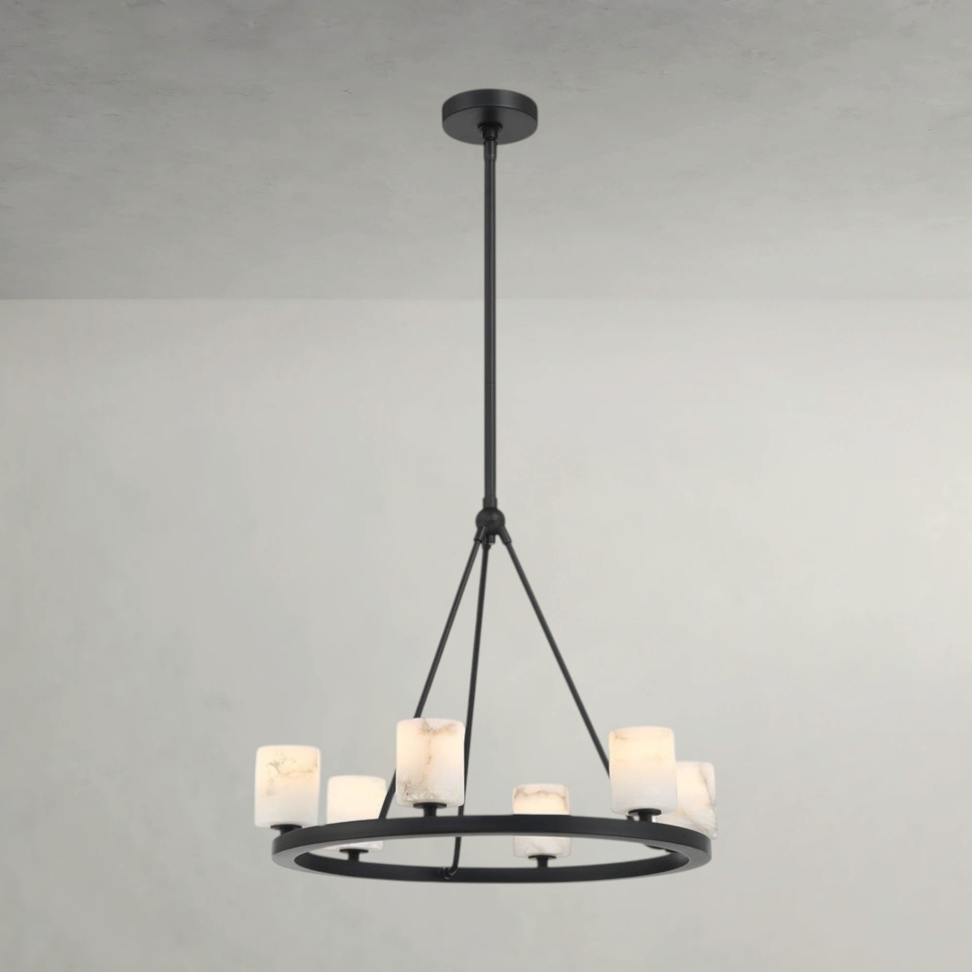 Aviora Ring Alabaster Chandelier