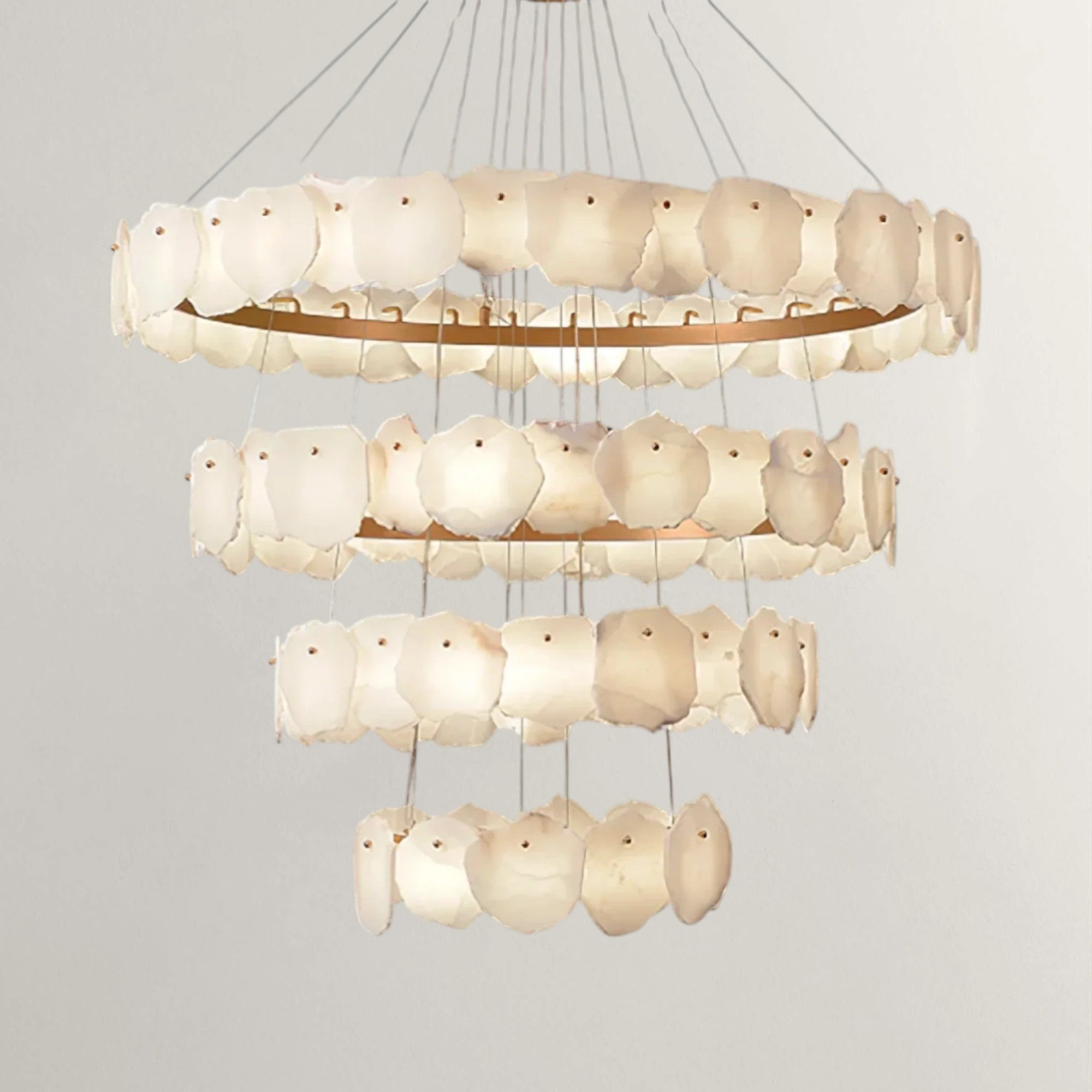 Auralis Multi-tiered Alabaster Chandelier