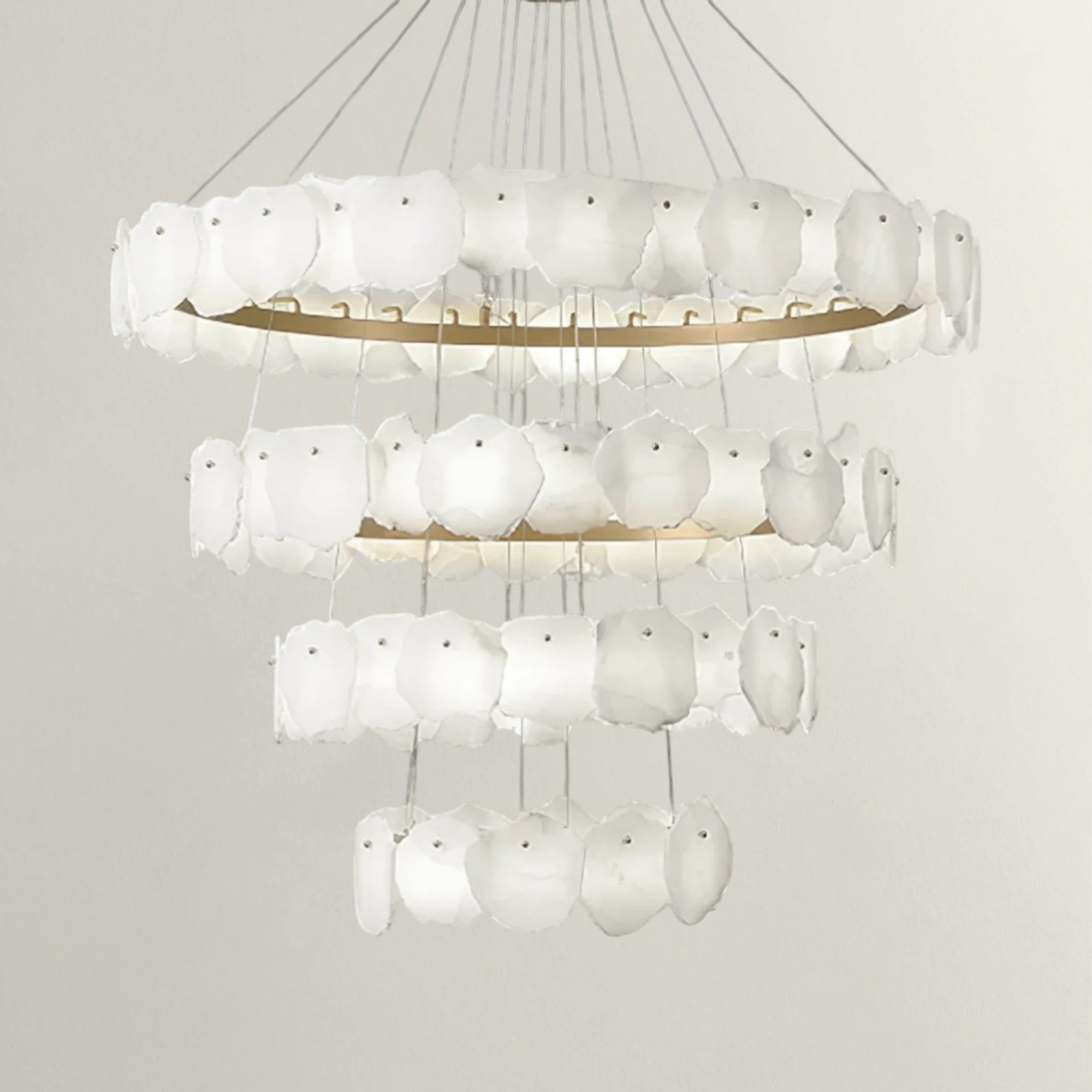 Auralis Multi-tiered Alabaster Chandelier
