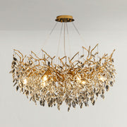 Crystal Leaf Branch Chandelier