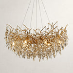 Crystal Leaf Branch Chandelier