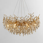 Crystal Leaf Branch Chandelier