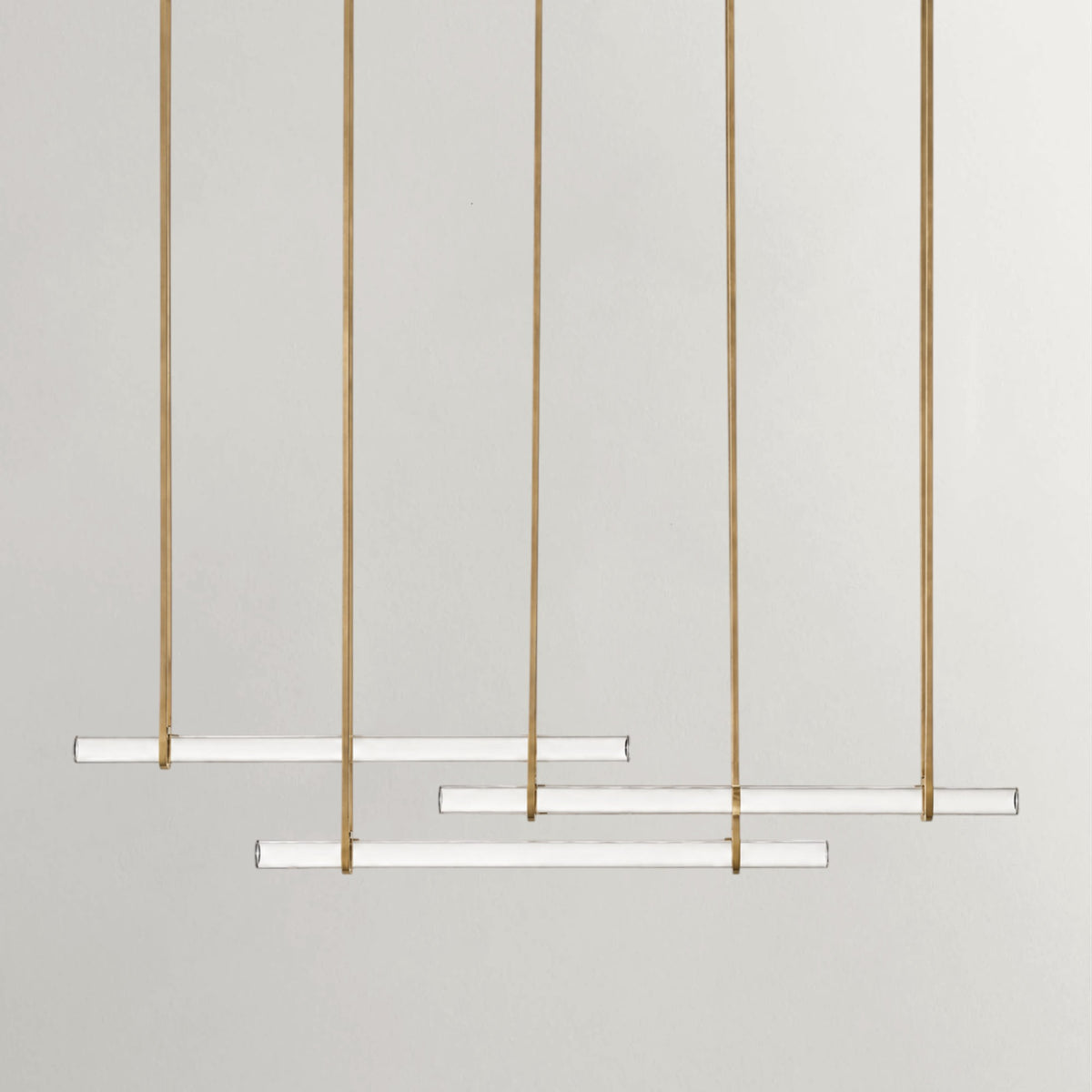 Auduben Crystal Triple Bar Linear Chandelier