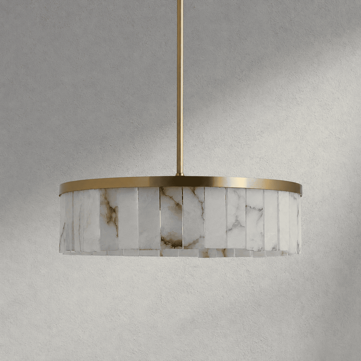 Wondham Alabaster Tile Round Chandelier