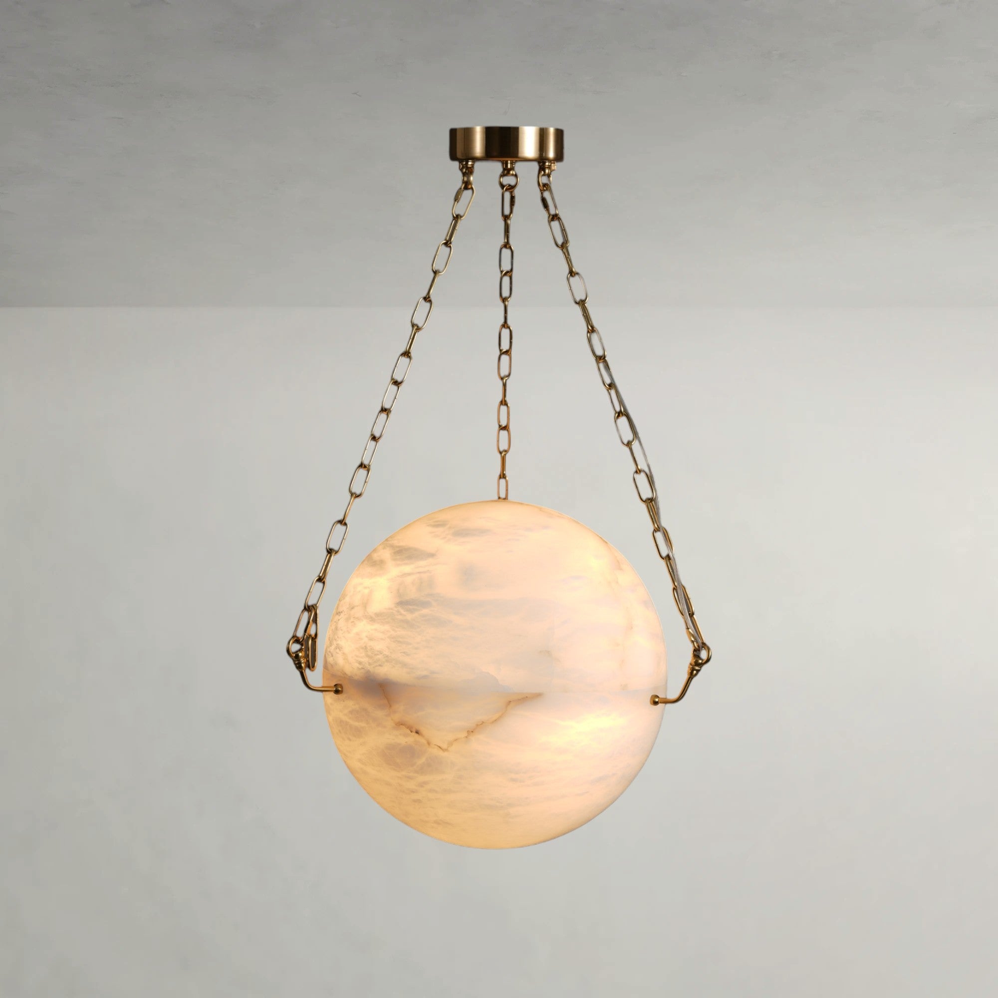 Ivaron Luminous Globe Alabaster Pendant