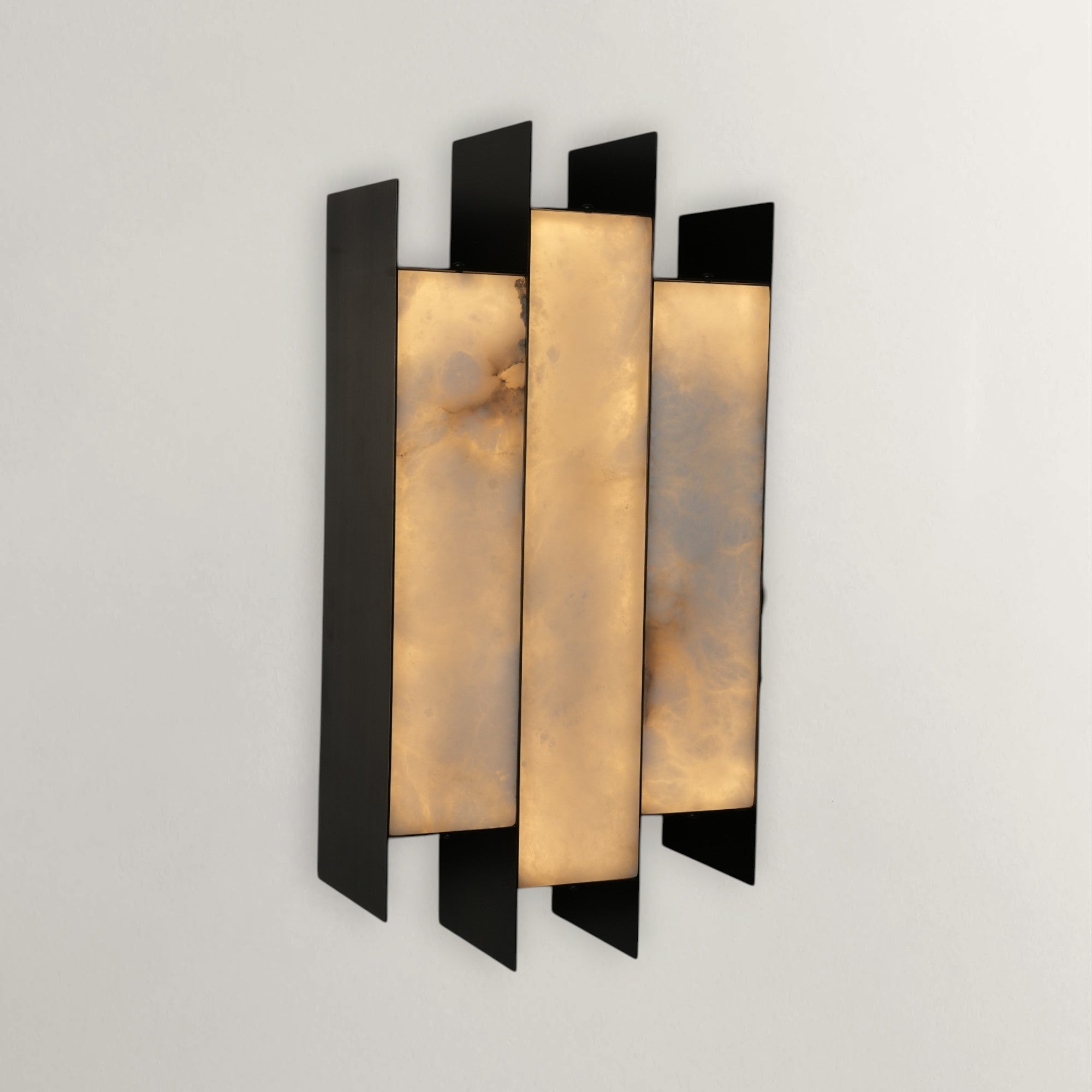 Zovian Layered Alabaster Sconce