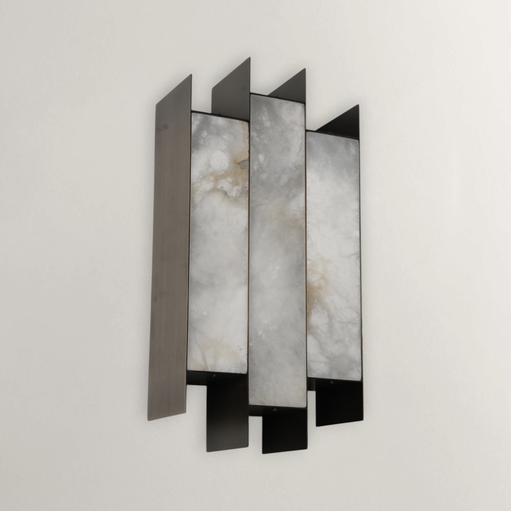 Zovian Layered Alabaster Sconce