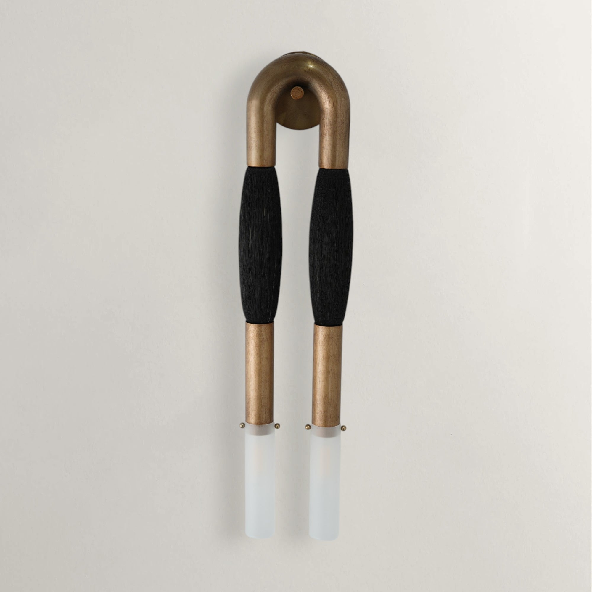 Luxe Horsehair Double-Head Sconce