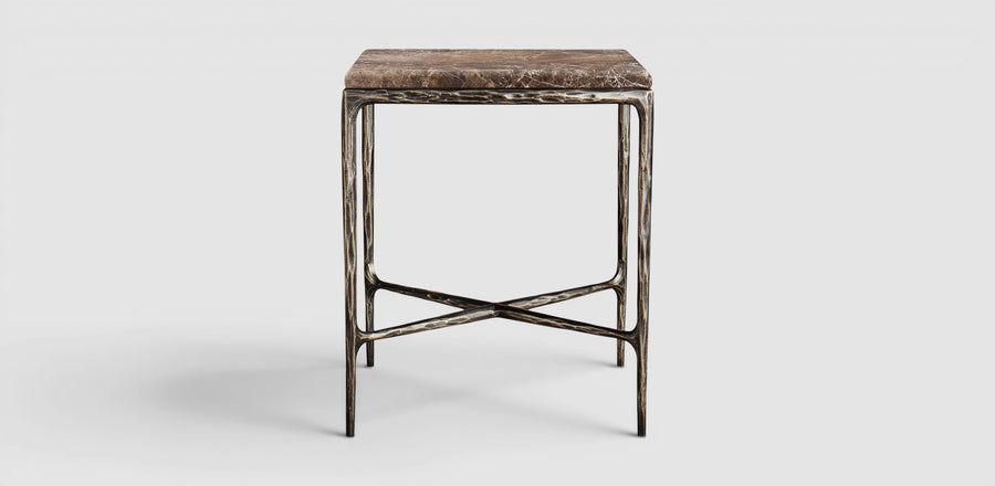 Thadius Marble Square Bedside Table