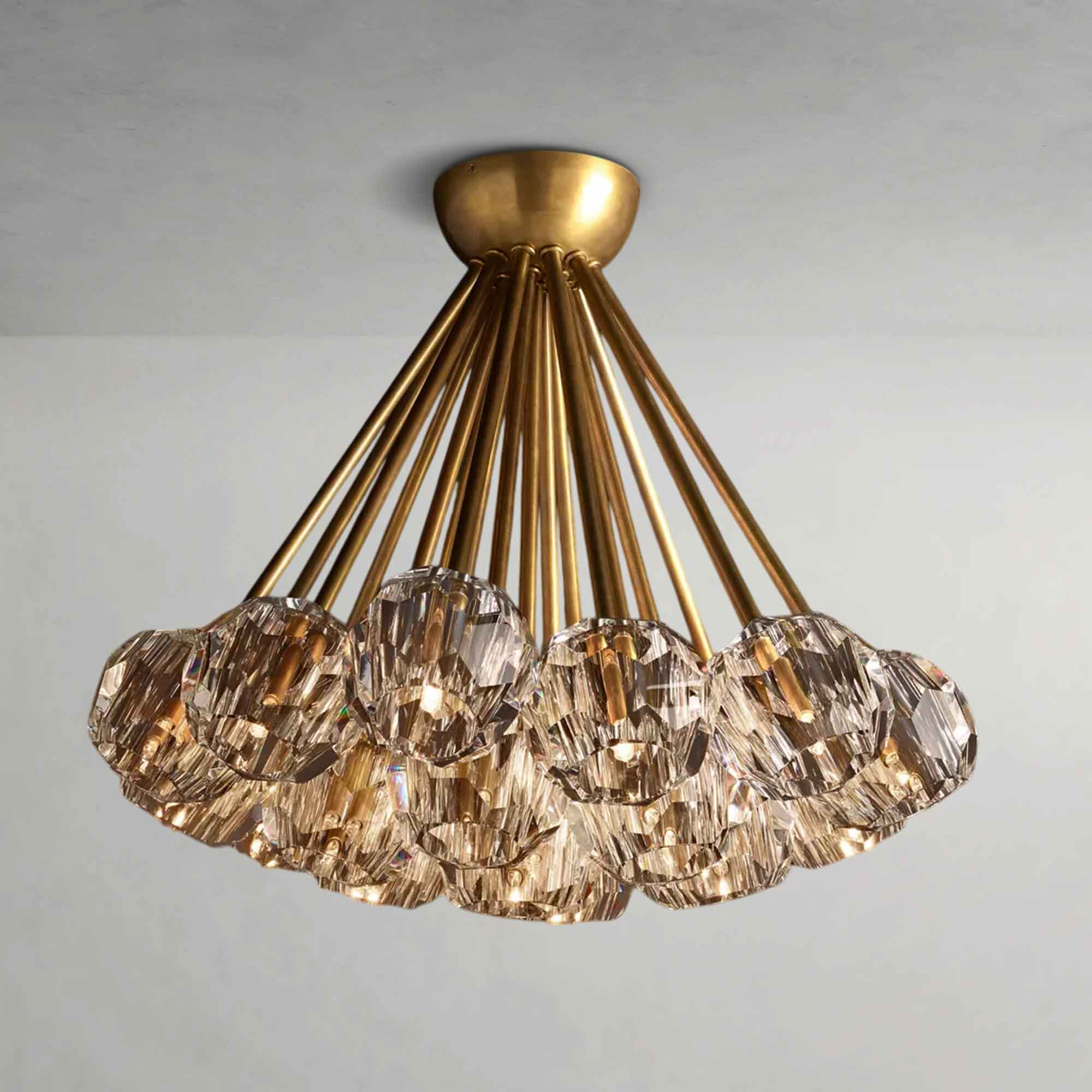 Boula Da Cristal Clear Glass Flushmount