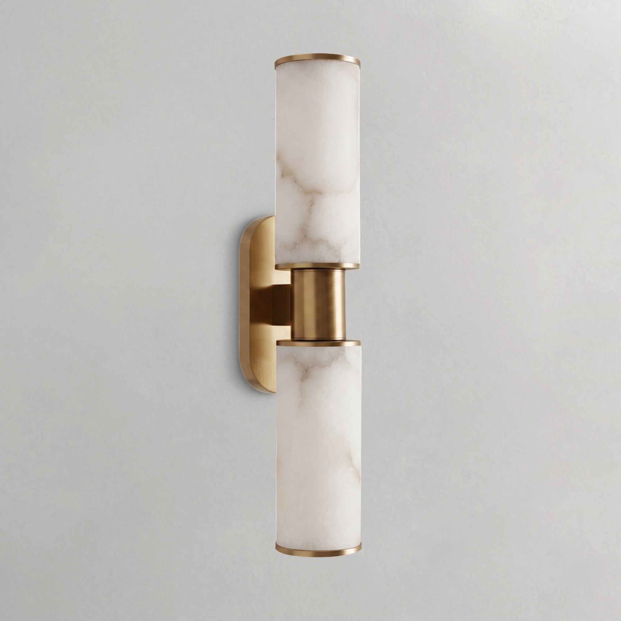 Horly Double Sconce in Alabaster