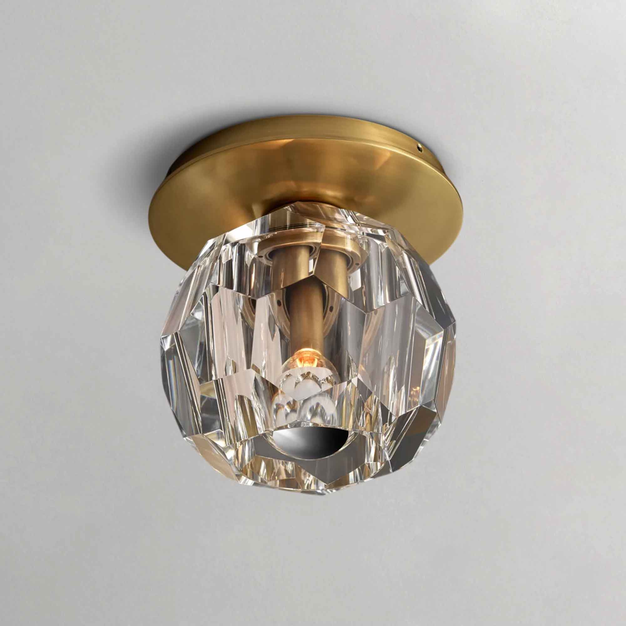 Boula Da Cristal Clear Glass Petite Flushmount