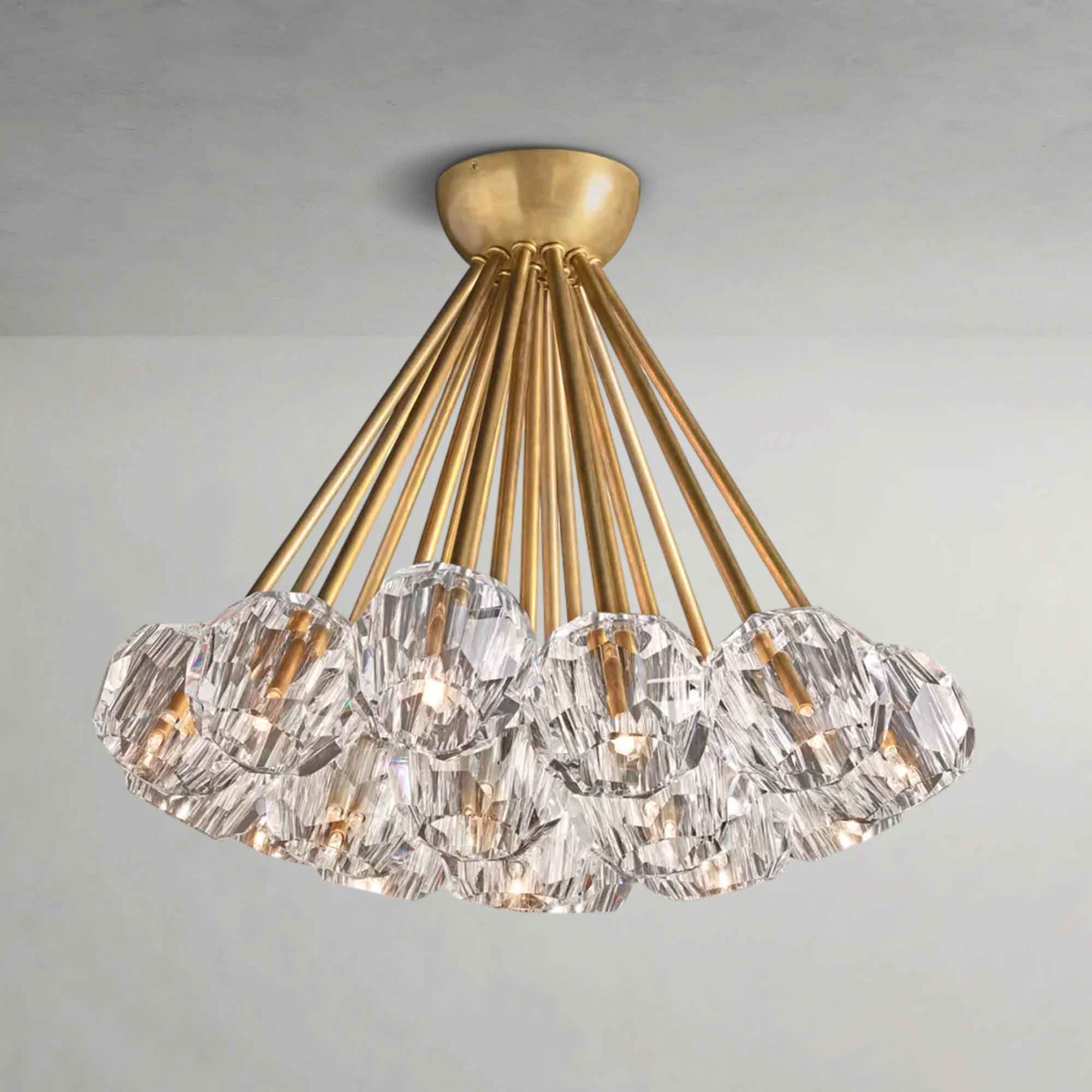 Boula Da Cristal Clear Glass Flushmount