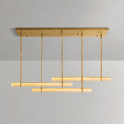 Auduben Alabaster Triple Bar Linear Chandelier
