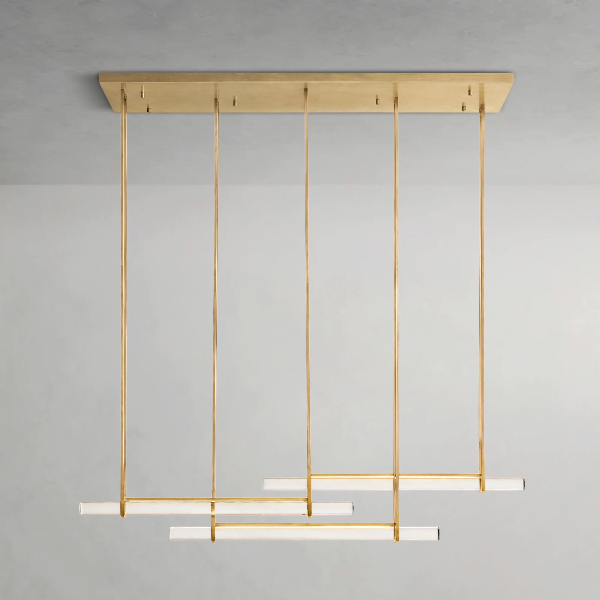 Auduben Crystal Triple Bar Linear Chandelier