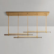 Auduben Crystal Triple Bar Linear Chandelier