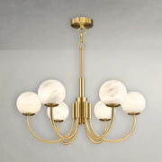 Velmora Alabaster Globe Chandelier