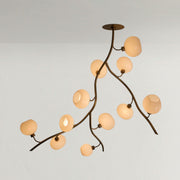 Bough Vertical Branches Glass Globe Chandelier
