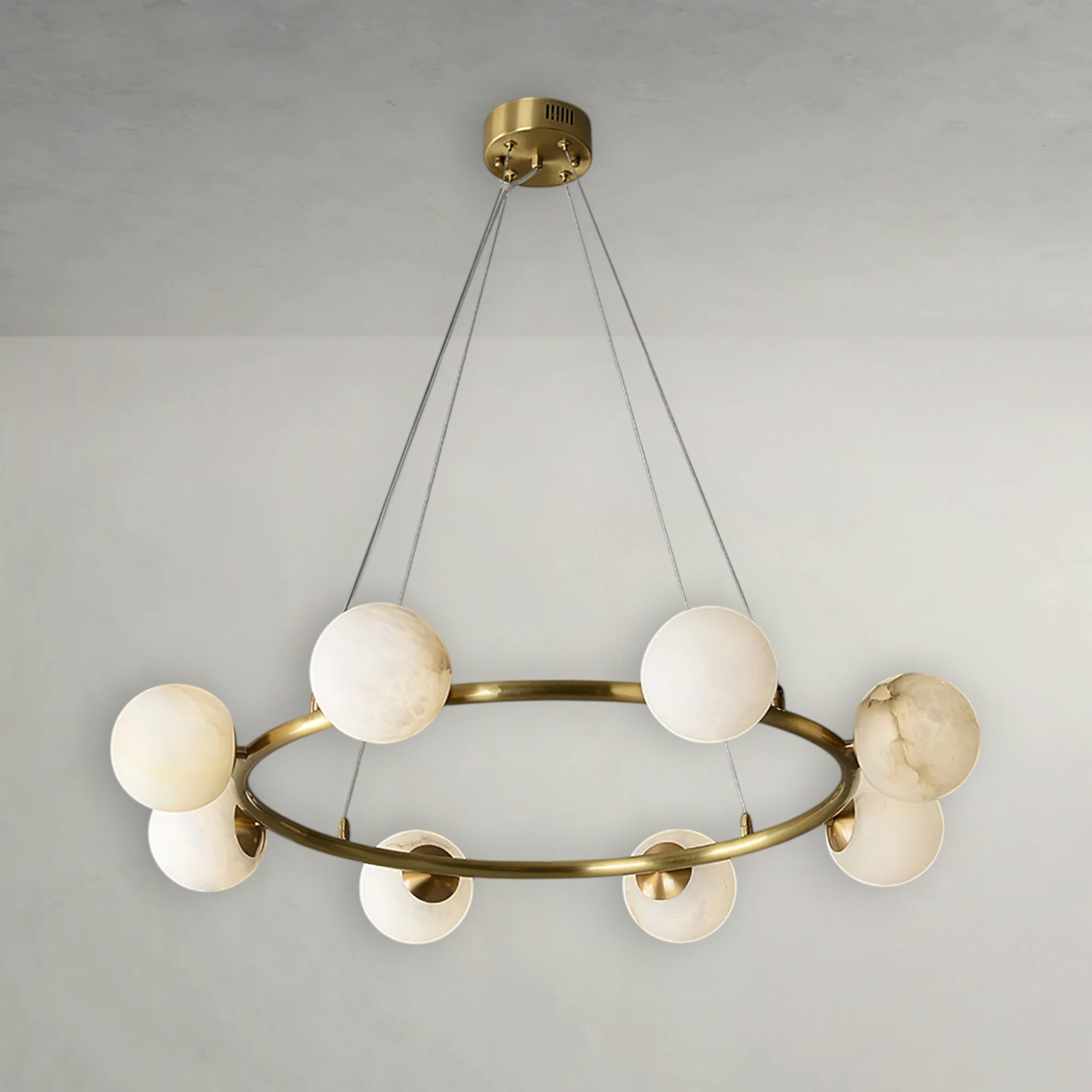Bravon Alabaster Ring Chandelier