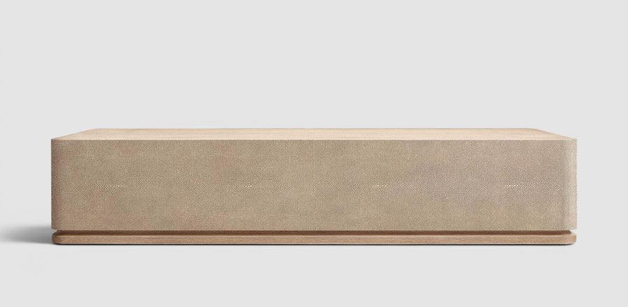 Linea Shagreen Rectangular Plinth Coffee Table