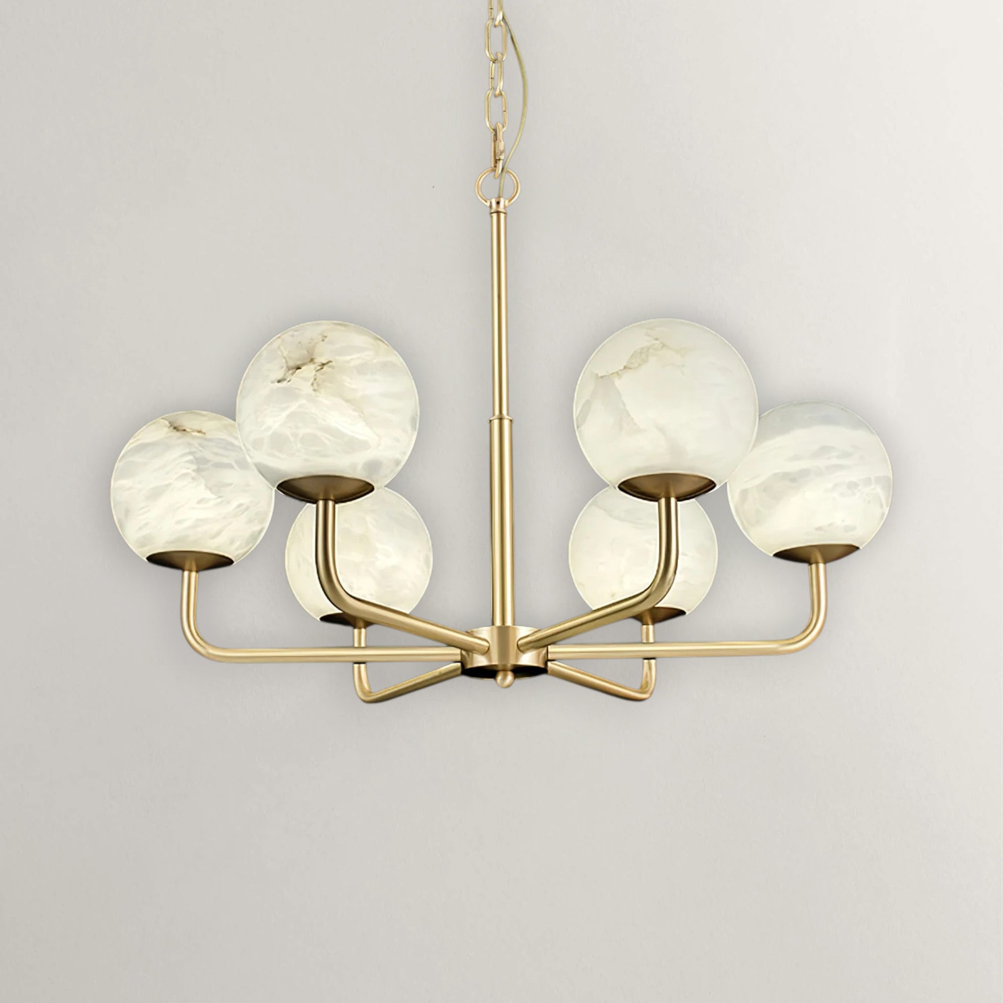 Velric Alabaster Globe Chandelier