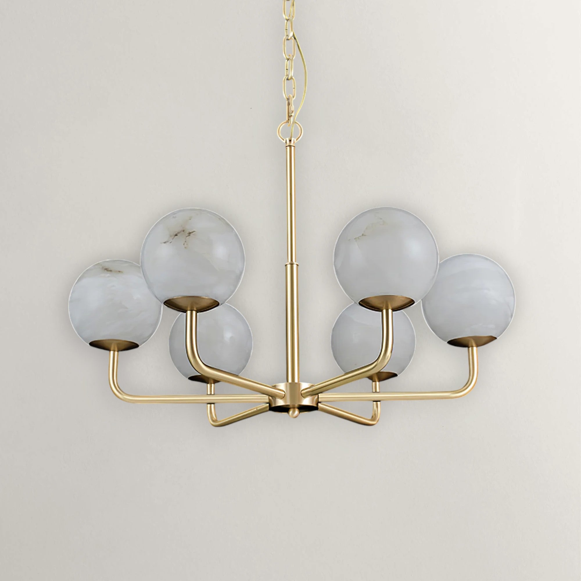 Velric Alabaster Globe Chandelier