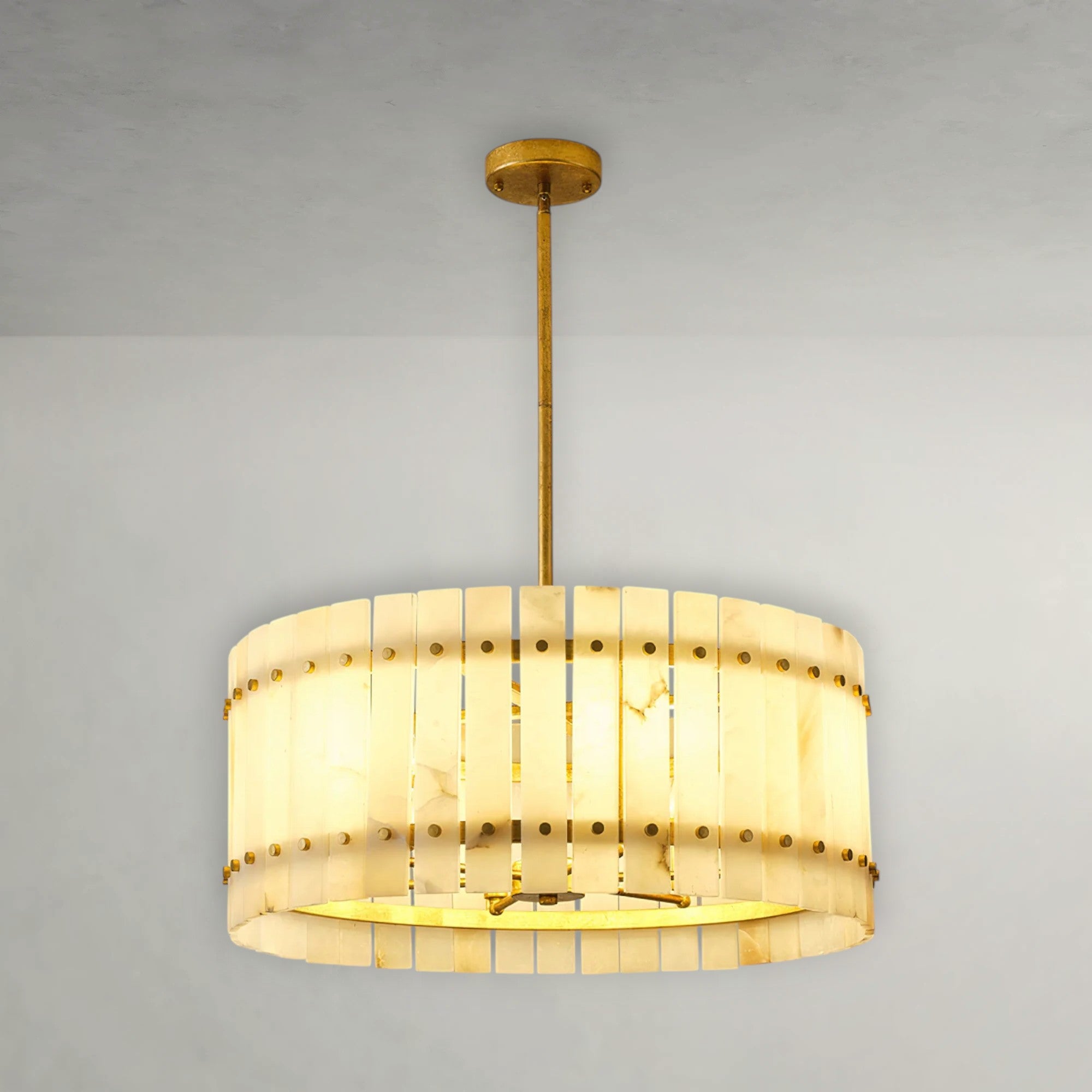 Sinclair Alabaster Drum Chandelier