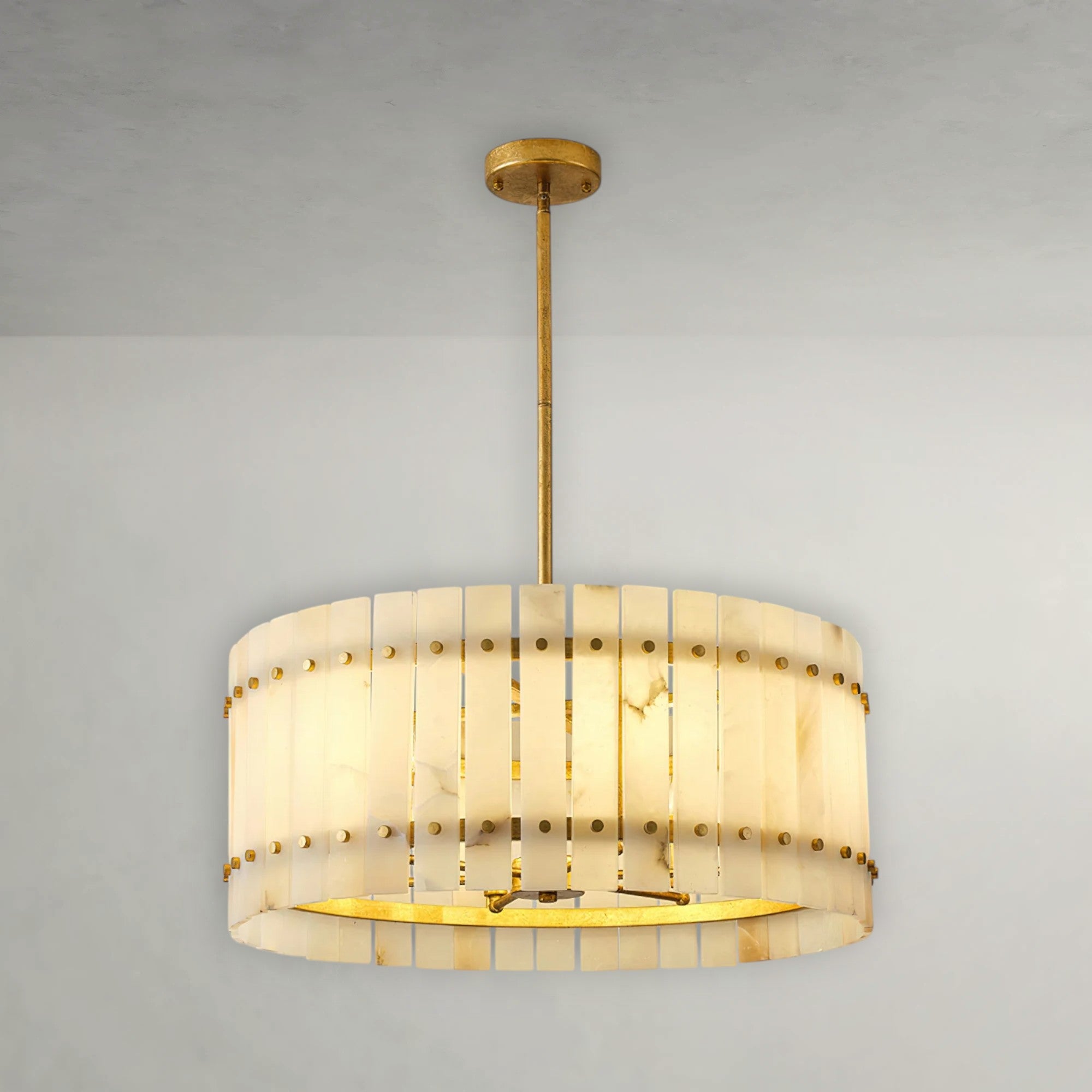 Sinclair Alabaster Drum Chandelier