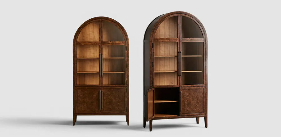 Hattiy Burl Glass Cabinet