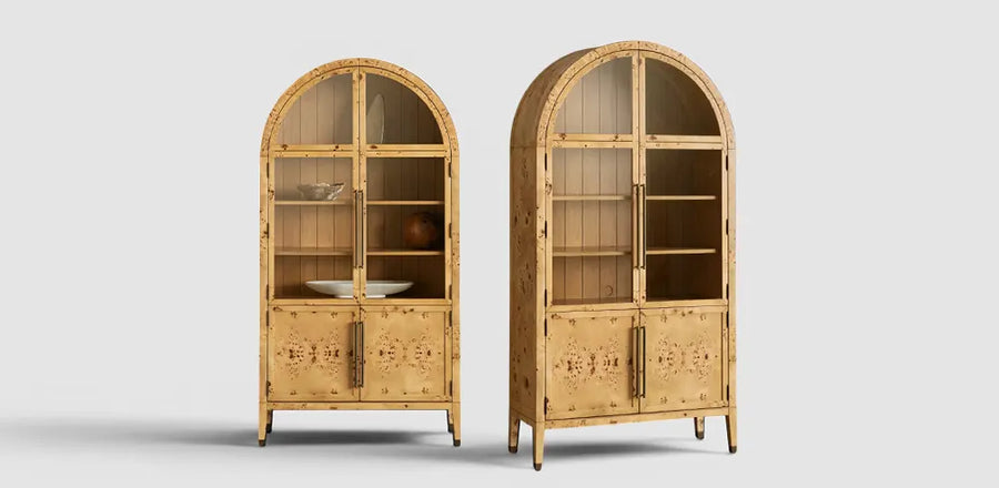 Hattiy Burl Glass Cabinet
