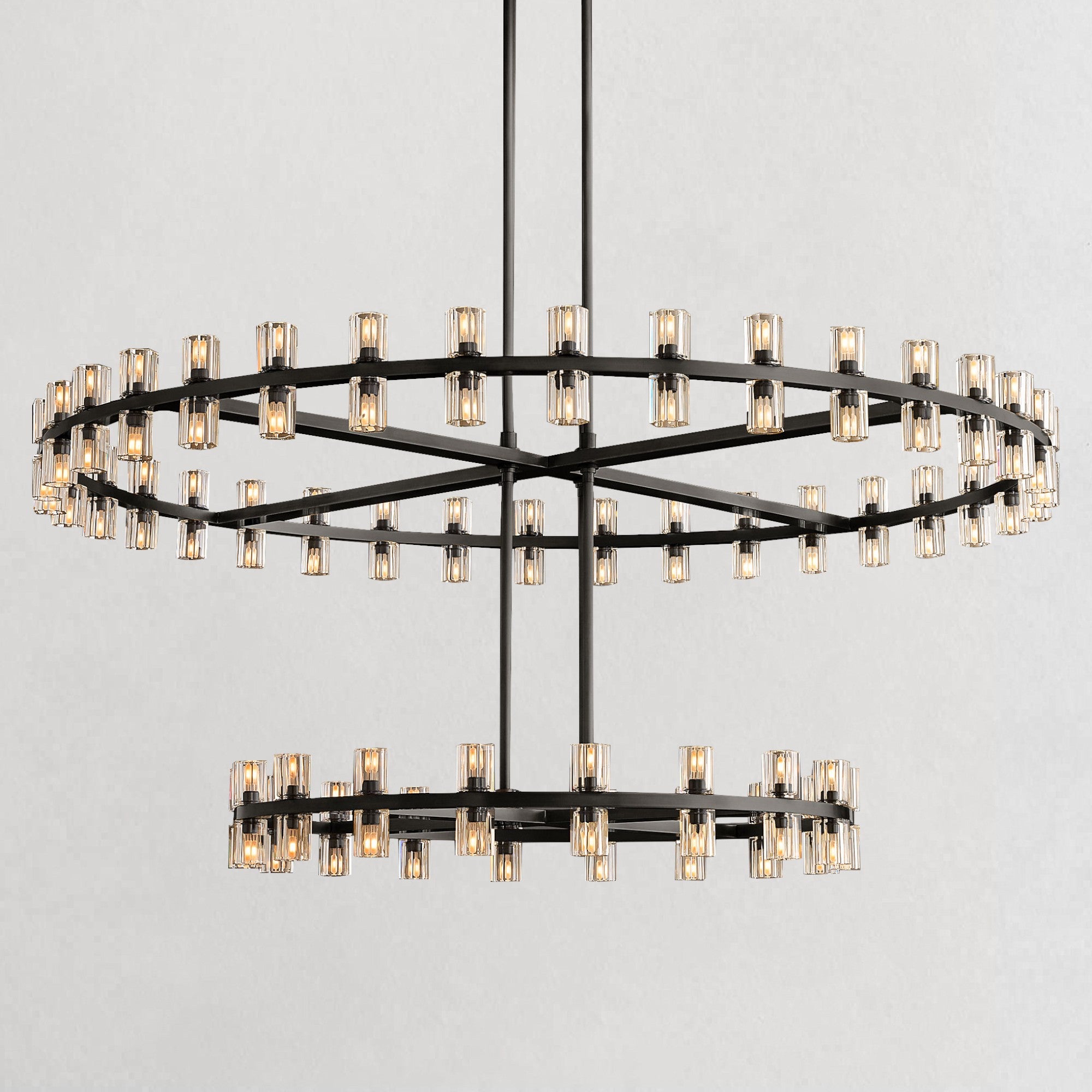 Arcason LED Round Two-Tier Chandelier