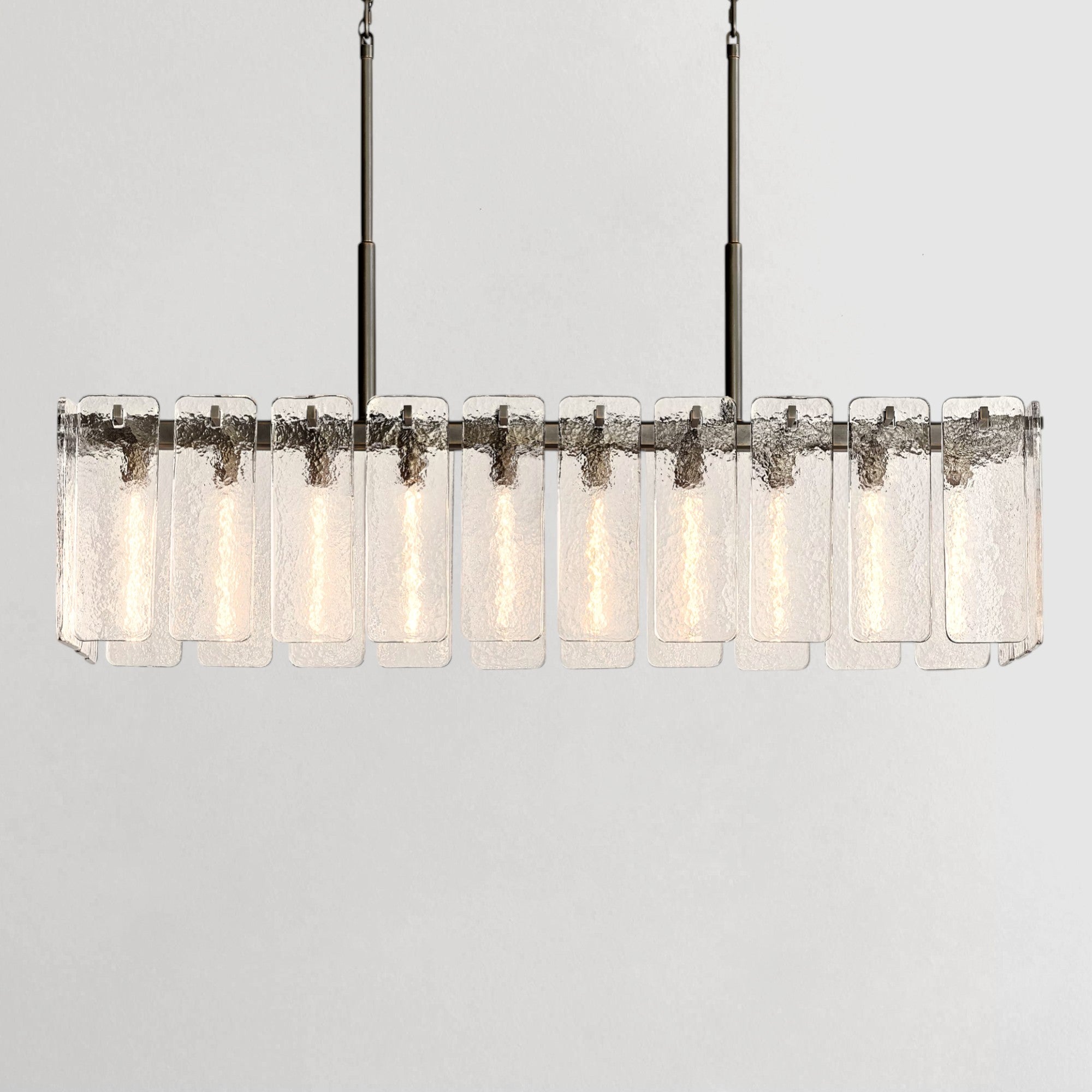 Calamatte Glass Rectangular Chandelier