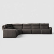 Axis Power Leather Six-Piece Sectional