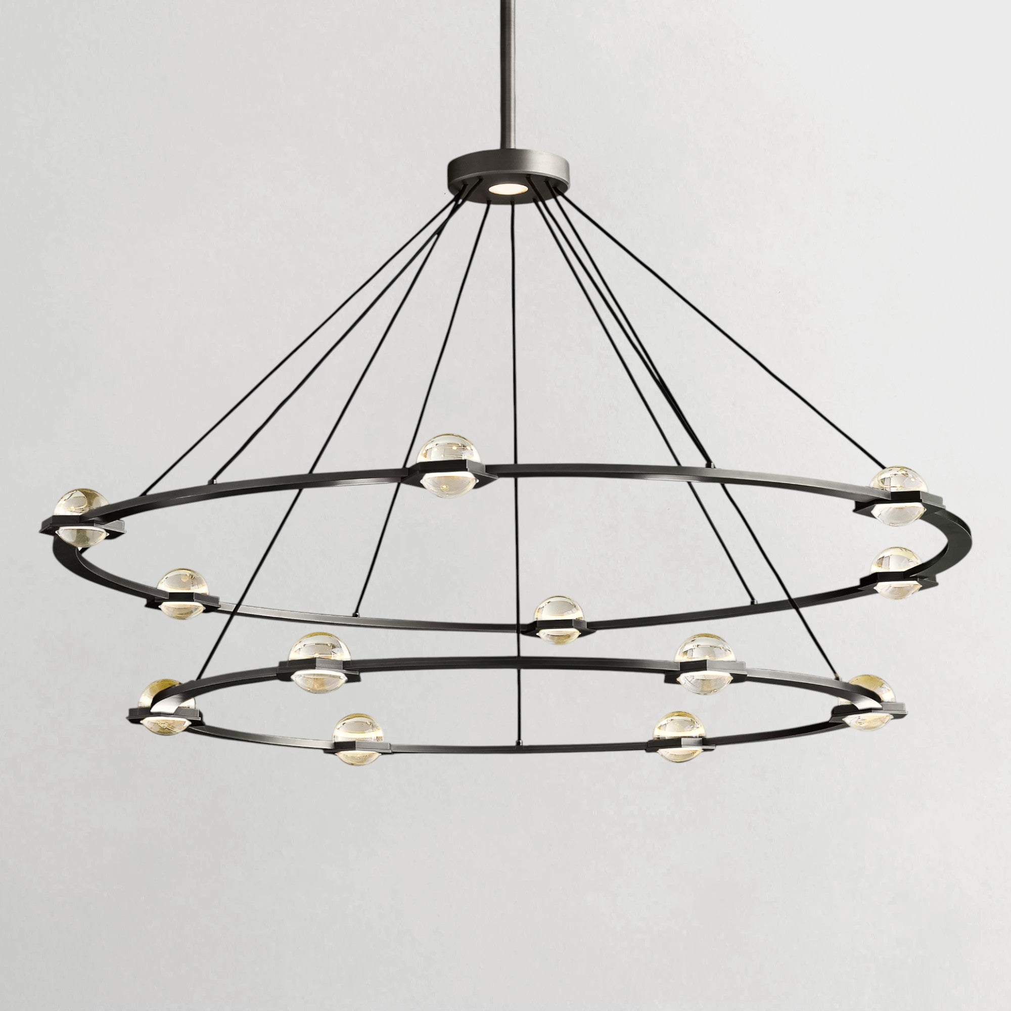 Ekratent Two-Tier Round Chandelier