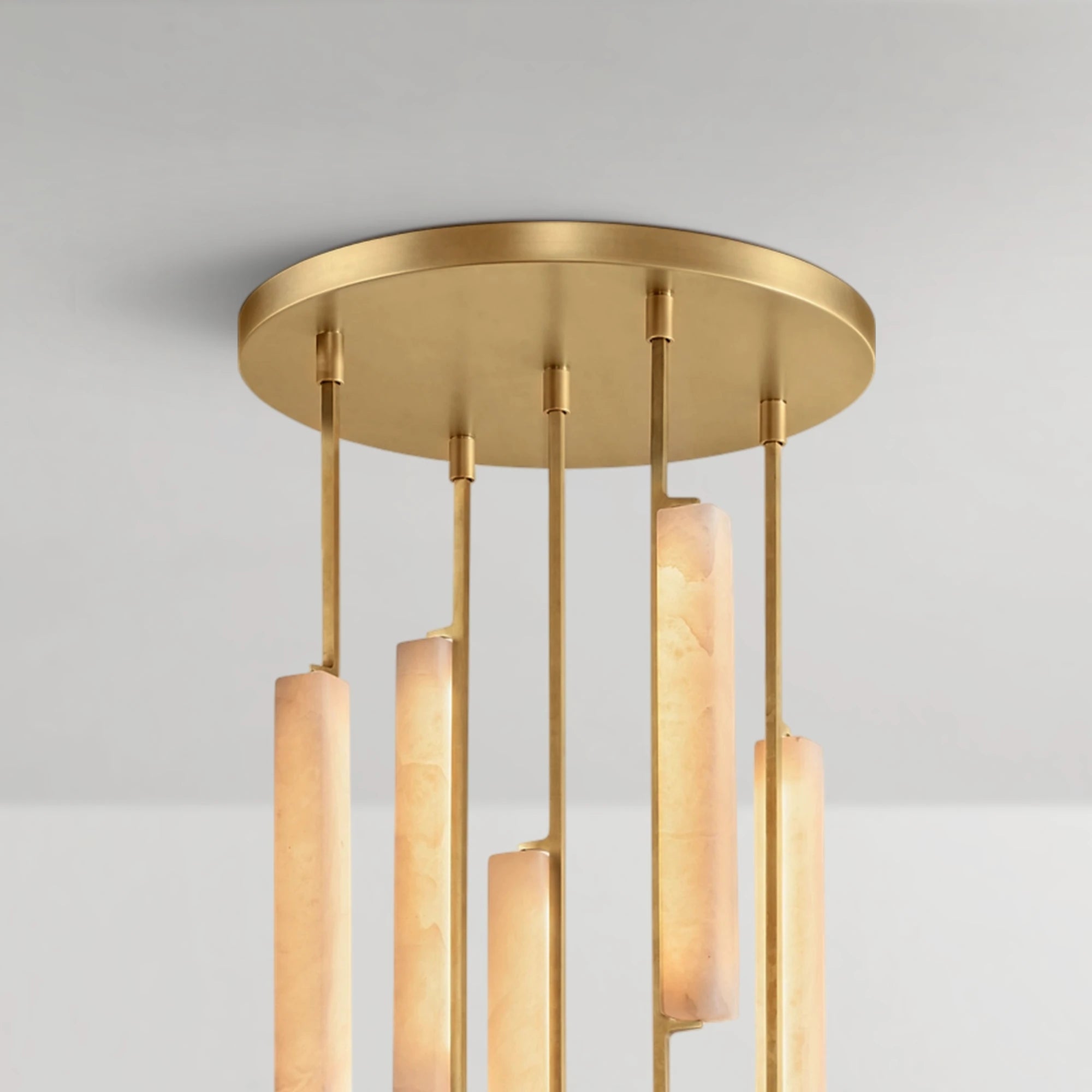Auduben Alabaster Round Chandelier