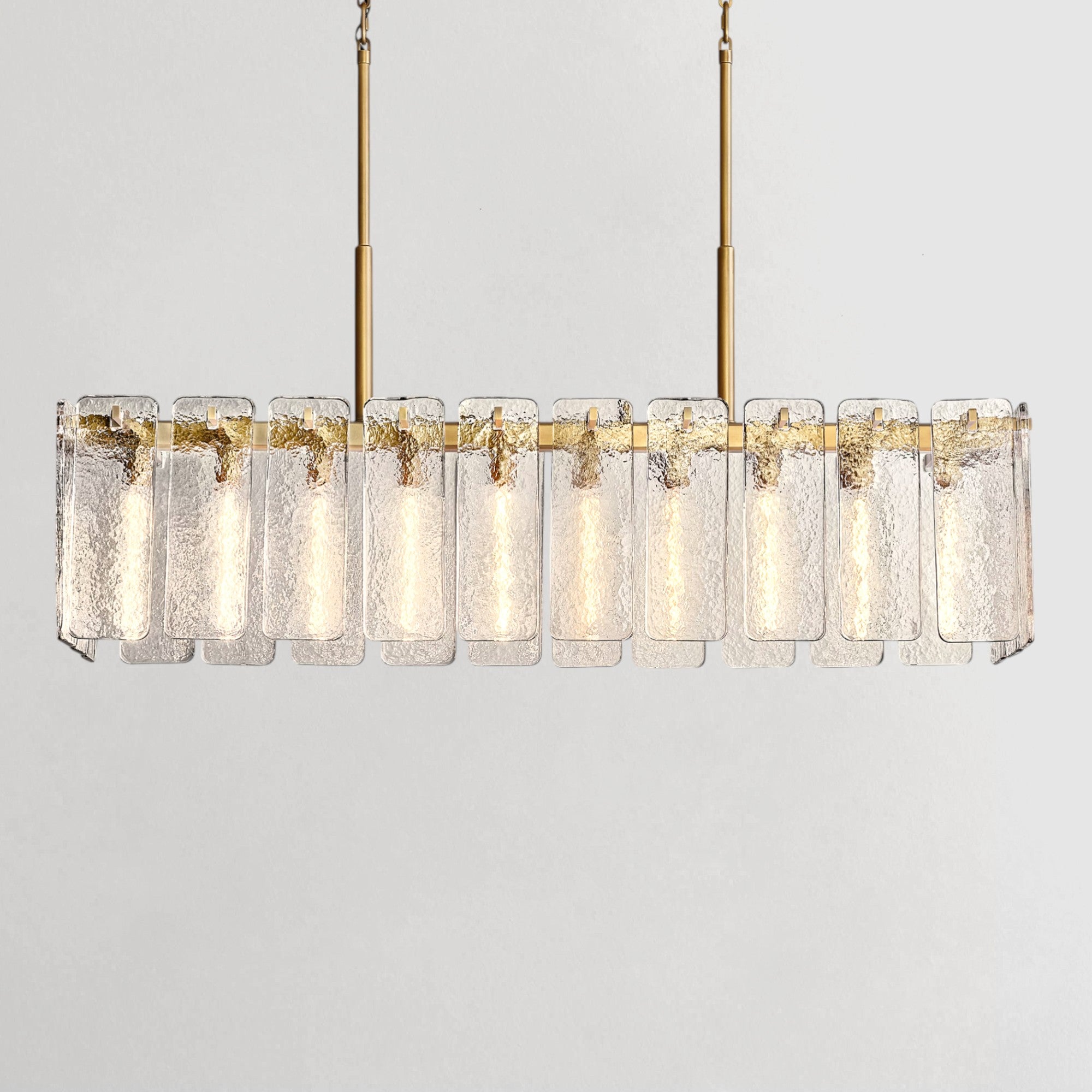 Calamatte Glass Rectangular Chandelier