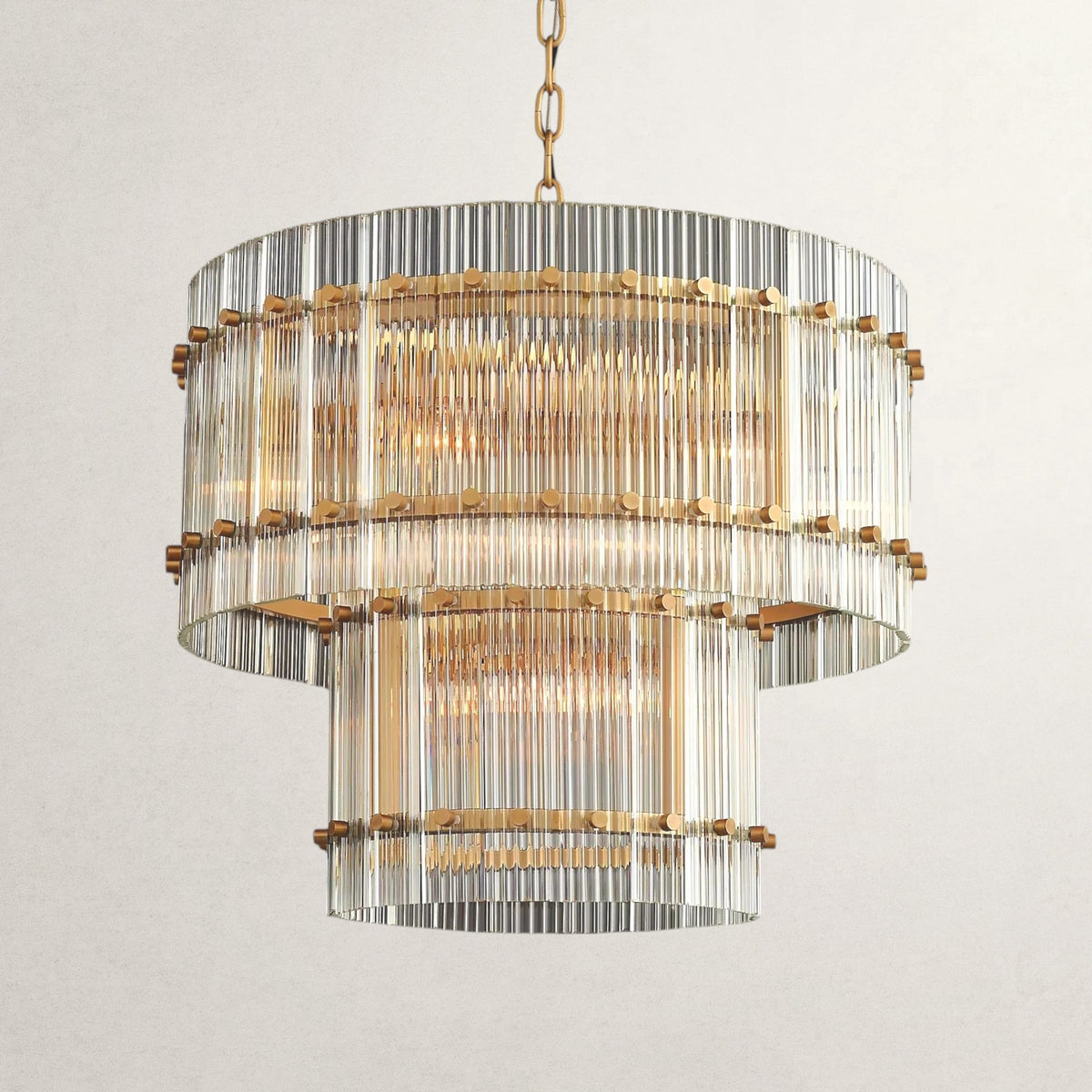 San Marcon Two-Tier Round Chandelier
